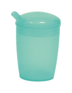 Verre en polypropylène avec bec verseur et couvercle amovible - Imop Santé