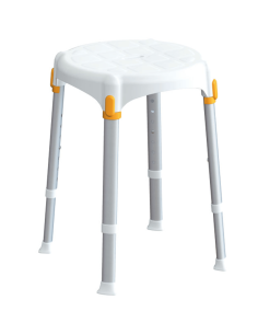 Tabouret de douche rond Capri compact et confortable