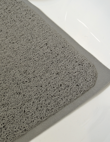 Tapis de baignoire antidérapant gris Antigua