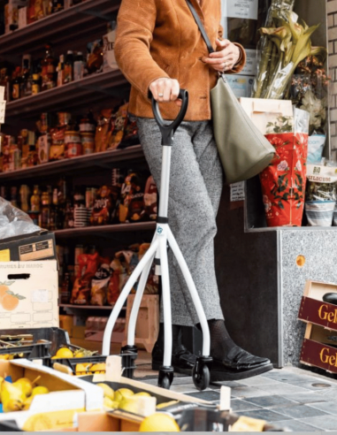 Canne rollator WHEELEO quadripode 4 roues