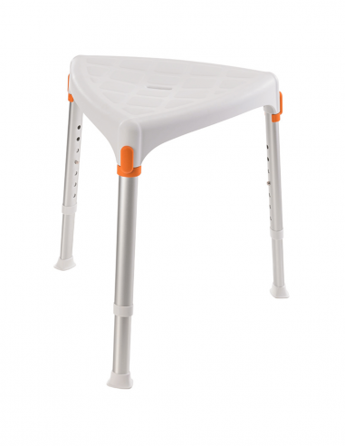 Tabouret de douche triangulaire Capri compact et ultra léger