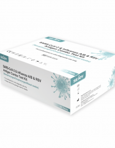 Test antigénique combo Sejoy COVID, grippe et VRS – Boîte de 25 tests 2