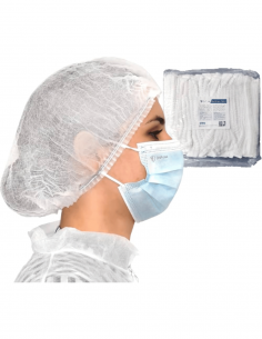 Charlottes de protection à usage unique non-tissées - Sachet de 100 2