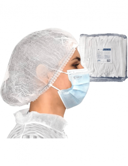 Charlottes médicales de protection à usage unique x100 - Imop Santé