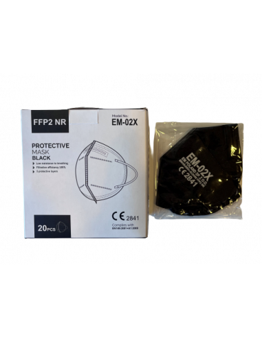 Boite de 20 masques FFP2 noir "papillon"