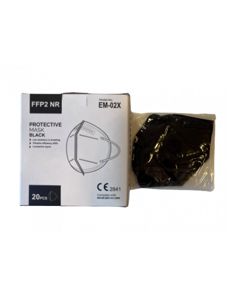 Boite de 20 masques FFP2 noir "papillon"