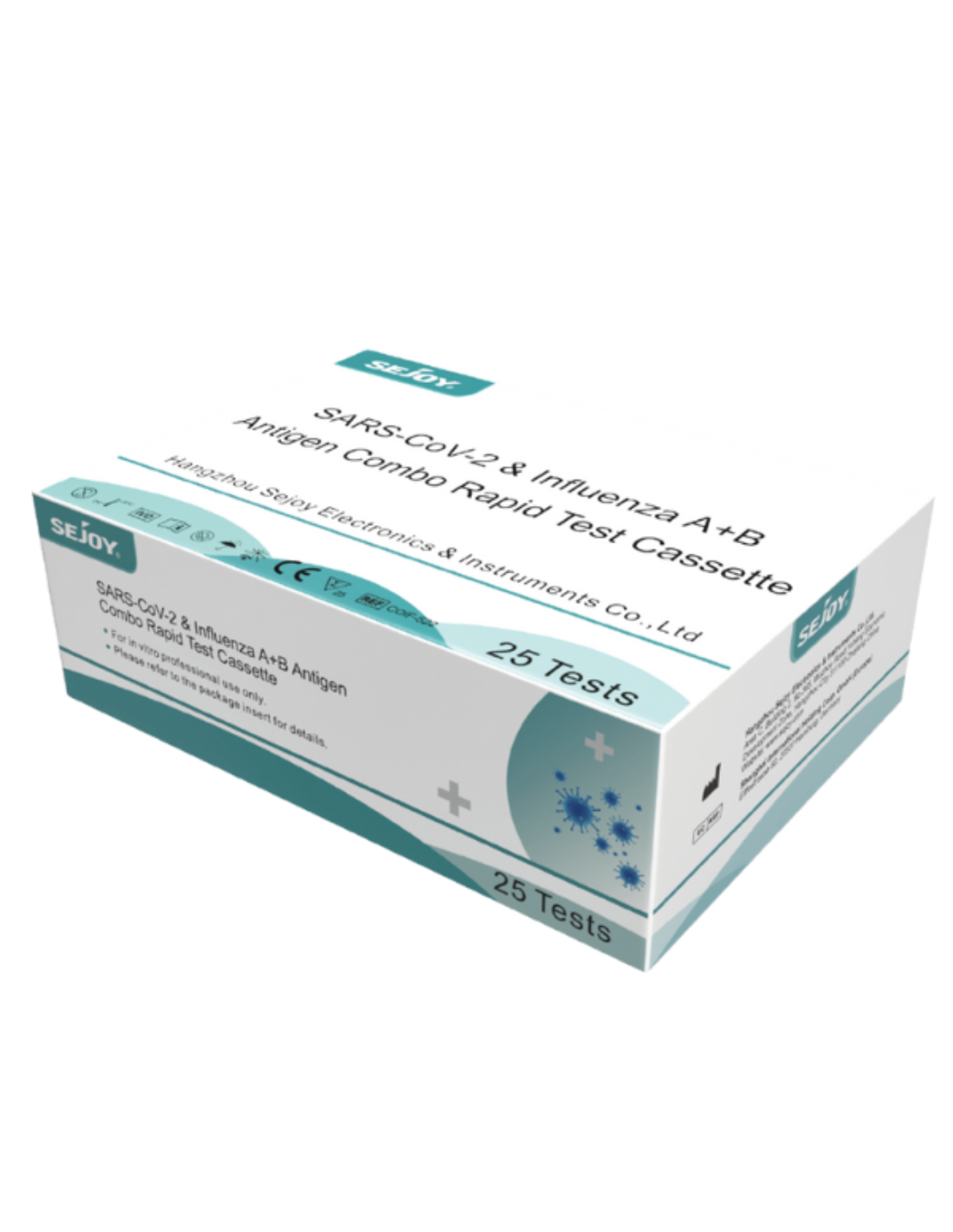 Tests antigéniques combinés Grippe A/B-Covid-19, boîte de 25