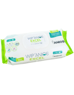 Lingettes nettoyantes et désinfectantes Wip’Anios Excel x100