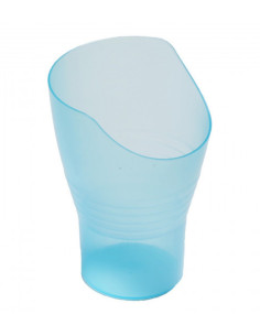 Verre ergonomique à découpe nasale bleu