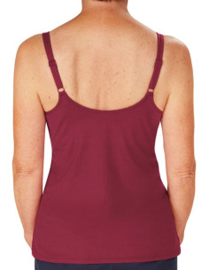 Top Valletta Rouge Amoena avec brassière et poches intégrées 2